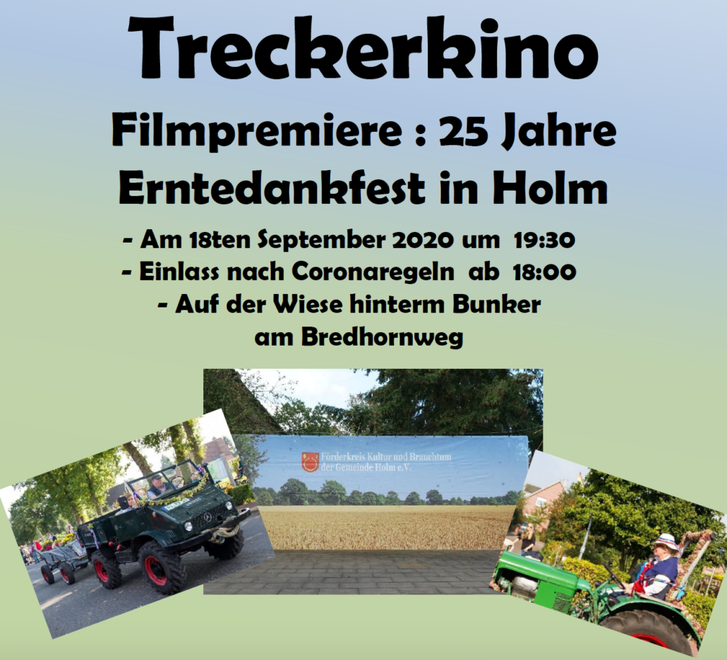 treckerkino 25 jahre Erntedank holm förderkreis kultur und brauchtum