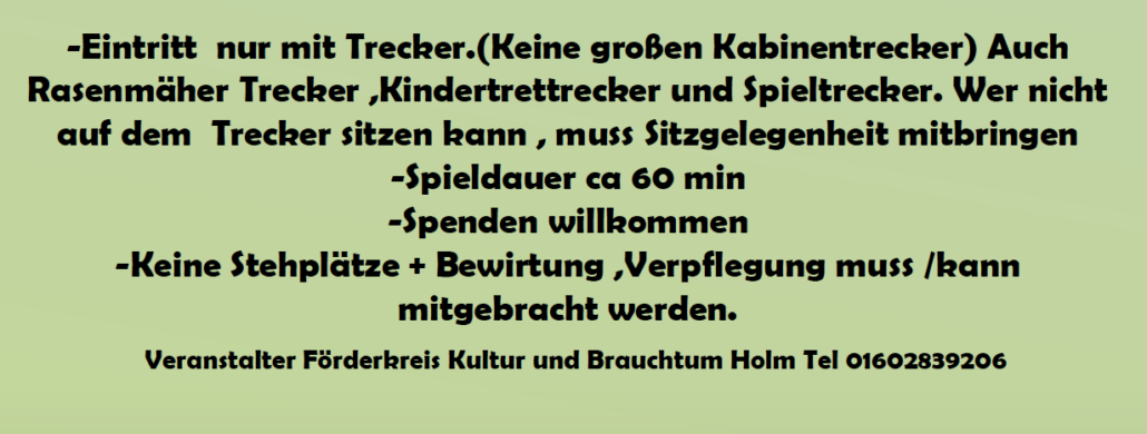 treckerkino 25 jahre Erntedank holm förderkreis kultur und brauchtum